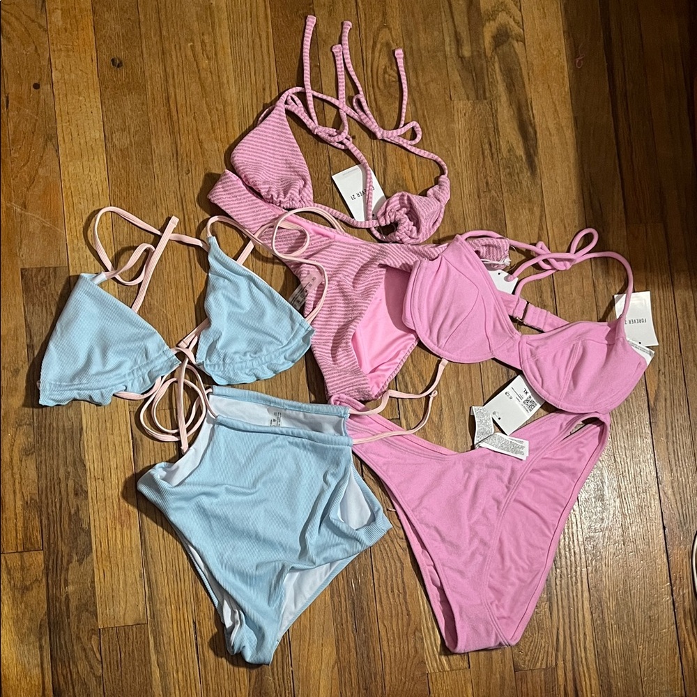 Set of three bikinis. Forever 21 and shien.